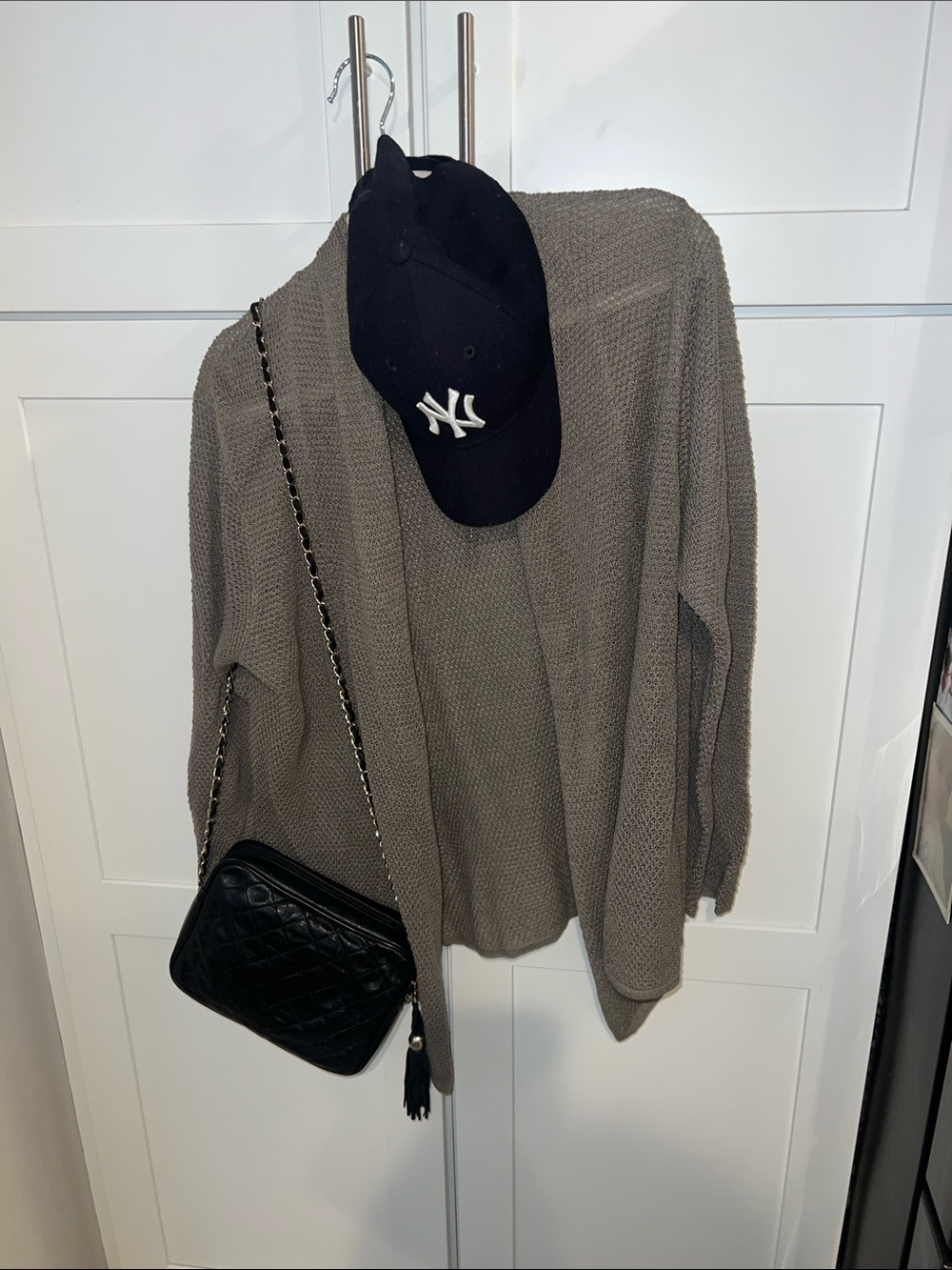 Pure Jill 🫒 Olive Green Open-Front Knit Cardigan Sweater